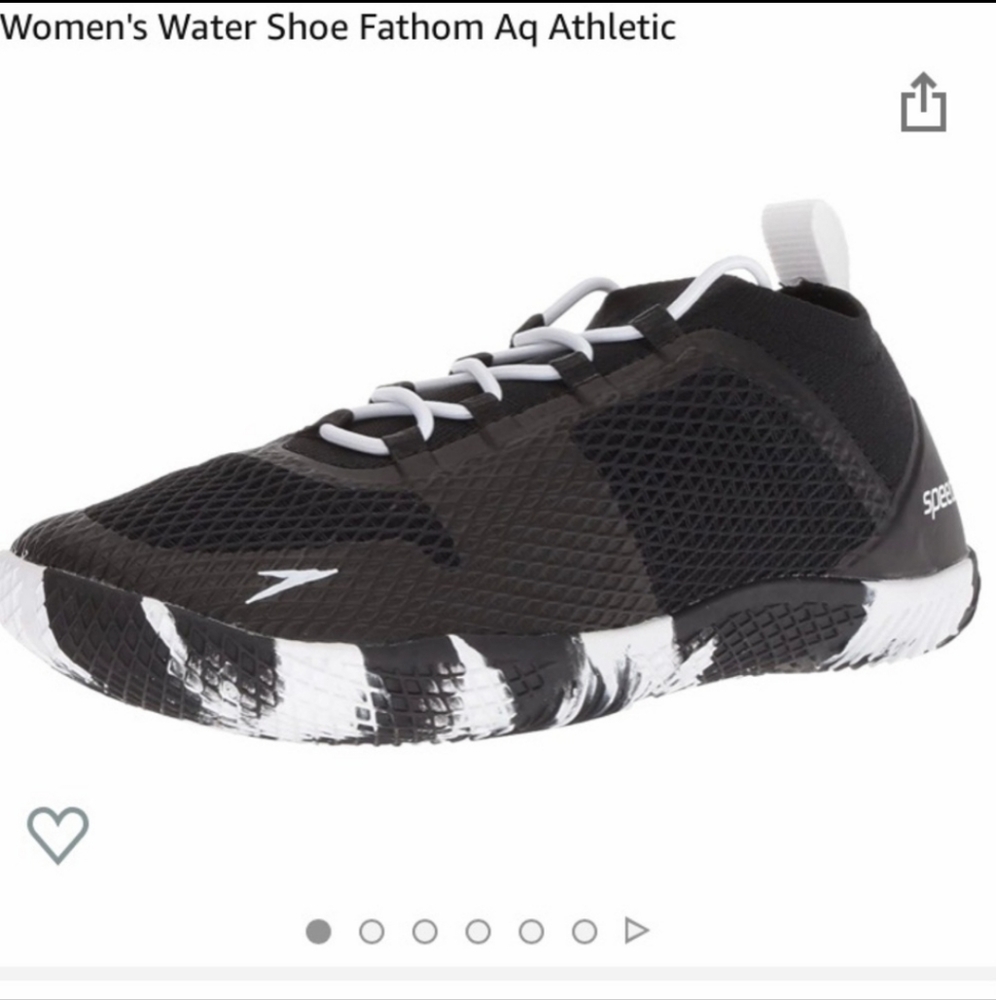 Speedo Fathom AQ Athletic Water Shoe Black Sz 7.5
